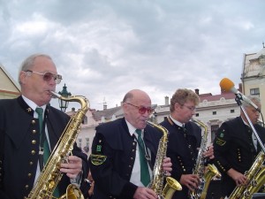 2004 08 - koncert na náměstí v Karviné - Jaroslav Janas, Jaroslav Ševčík, Mirek Sáček a Gustav Toman